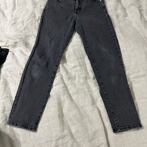 Madewell Women's perfect vintage Straight Leg Jeans - washed black